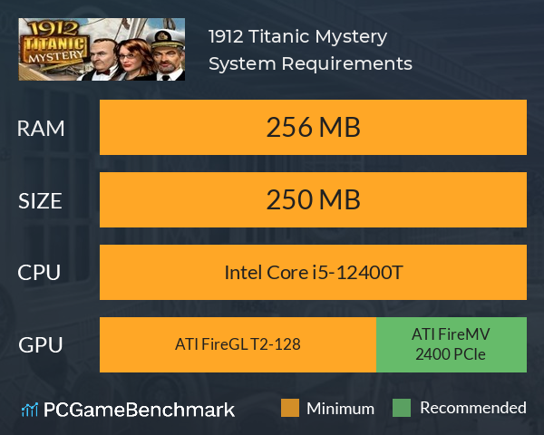 1912 Titanic Mystery System Requirements PC Graph - Can I Run 1912 Titanic Mystery 1912 Titanic Mystery System Requirements PC Graph - Can I Run 1912 Titanic Mystery