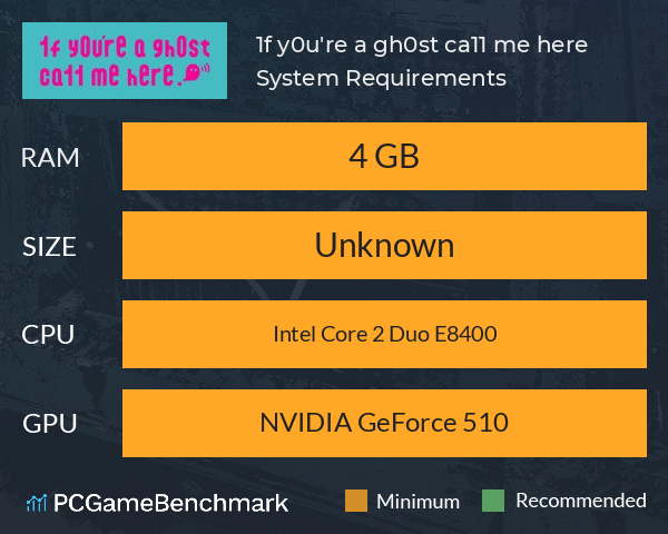 1f y0u're a gh0st ca11 me here! System Requirements PC Graph - Can I Run 1f y0u're a gh0st ca11 me here! 1f y0u're a gh0st ca11 me here! System Requirements PC Graph - Can I Run 1f y0u're a gh0st ca11 me here!