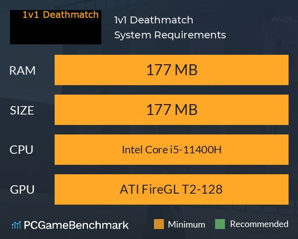 1v1 Deathmatch System Requirements PC Graph - Can I Run 1v1 Deathmatch 1v1 Deathmatch System Requirements PC Graph - Can I Run 1v1 Deathmatch