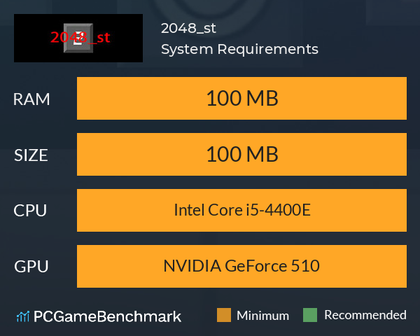 2048_st System Requirements PC Graph - Can I Run 2048_st