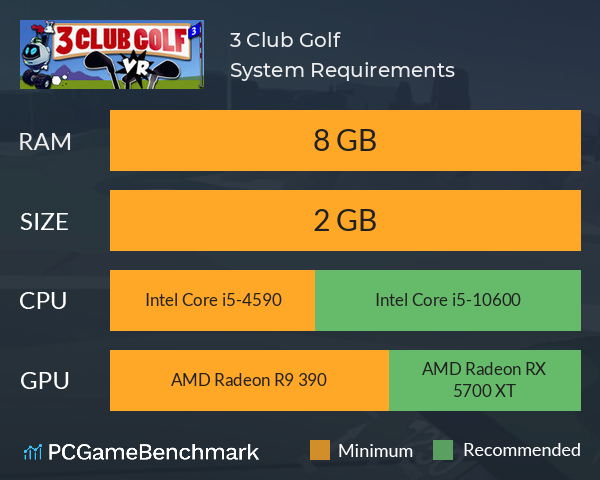 3 Club Golf System Requirements PC Graph - Can I Run 3 Club Golf