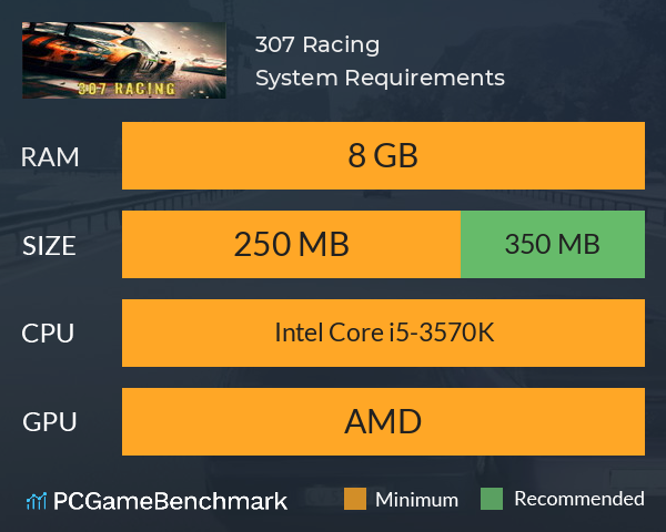 307 Racing System Requirements PC Graph - Can I Run 307 Racing