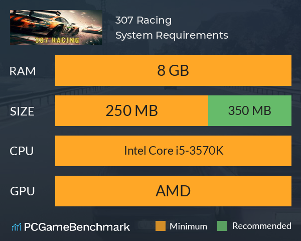 307 Racing System Requirements PC Graph - Can I Run 307 Racing 307 Racing System Requirements PC Graph - Can I Run 307 Racing