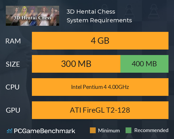 3D Hentai Chess System Requirements PC Graph - Can I Run 3D Hentai Chess