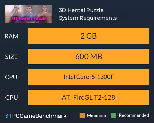 3D Hentai Puzzle System Requirements PC Graph - Can I Run 3D Hentai Puzzle 3D Hentai Puzzle System Requirements PC Graph - Can I Run 3D Hentai Puzzle