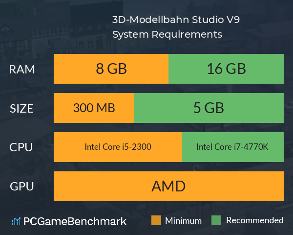 3D-Modellbahn Studio V9 System Requirements PC Graph - Can I Run 3D-Modellbahn Studio V9 3D-Modellbahn Studio V9 System Requirements PC Graph - Can I Run 3D-Modellbahn Studio V9