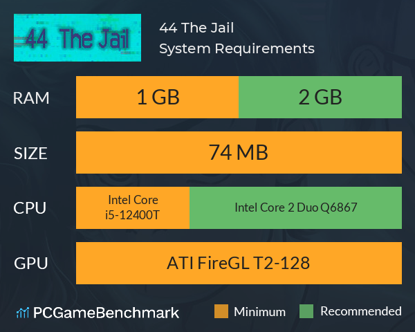44 The Jail System Requirements PC Graph - Can I Run 44 The Jail 44 The Jail System Requirements PC Graph - Can I Run 44 The Jail