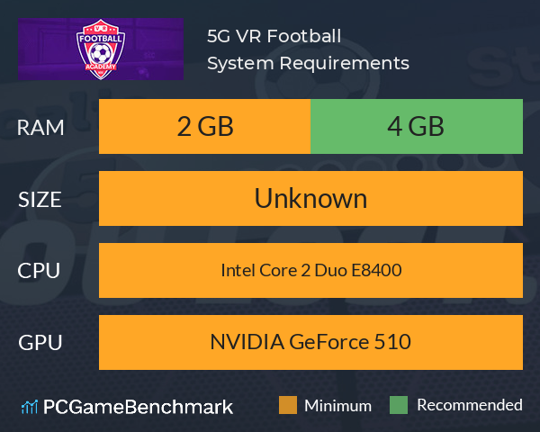 5G VR Football System Requirements PC Graph - Can I Run 5G VR Football 5G VR Football System Requirements PC Graph - Can I Run 5G VR Football
