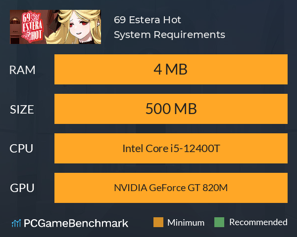 69 Estera Hot System Requirements PC Graph - Can I Run 69 Estera Hot 69 Estera Hot System Requirements PC Graph - Can I Run 69 Estera Hot