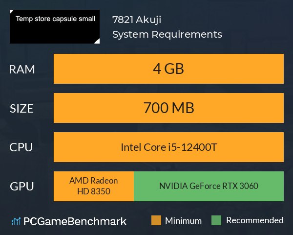 7821 Akuji System Requirements PC Graph - Can I Run 7821 Akuji 7821 Akuji System Requirements PC Graph - Can I Run 7821 Akuji