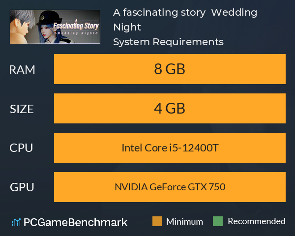 A fascinating story : Wedding Night System Requirements PC Graph - Can I Run A fascinating story : Wedding Night A fascinating story : Wedding Night System Requirements PC Graph - Can I Run A fascinating story : Wedding Night