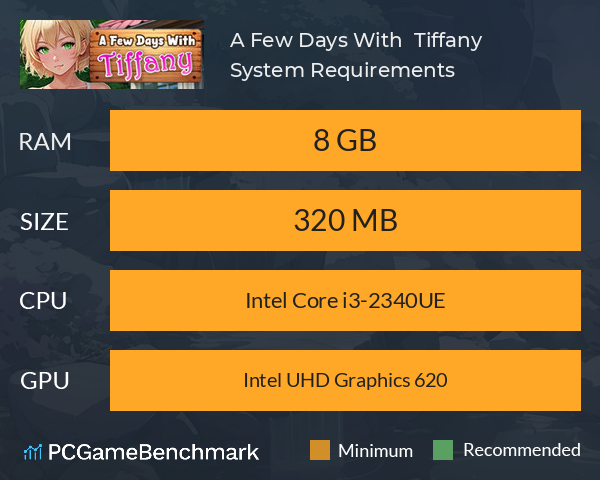 A Few Days With : Tiffany System Requirements PC Graph - Can I Run A Few Days With : Tiffany A Few Days With : Tiffany System Requirements PC Graph - Can I Run A Few Days With : Tiffany