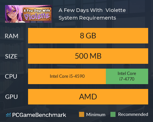 A Few Days With : Violette System Requirements PC Graph - Can I Run A Few Days With : Violette
