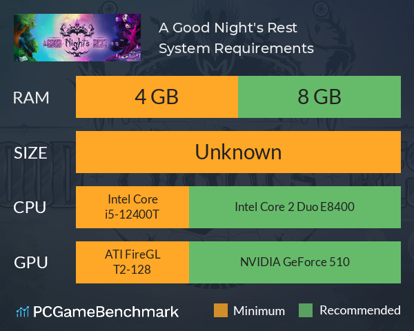 A Good Night's Rest System Requirements PC Graph - Can I Run A Good Night's Rest A Good Night's Rest System Requirements PC Graph - Can I Run A Good Night's Rest