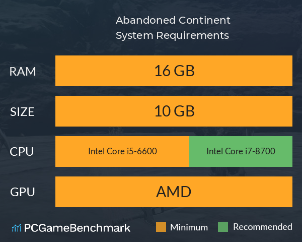 Abandoned Continent System Requirements PC Graph - Can I Run Abandoned Continent Abandoned Continent System Requirements PC Graph - Can I Run Abandoned Continent