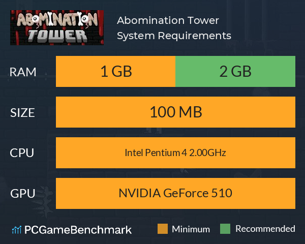 Abomination Tower System Requirements PC Graph - Can I Run Abomination Tower Abomination Tower System Requirements PC Graph - Can I Run Abomination Tower