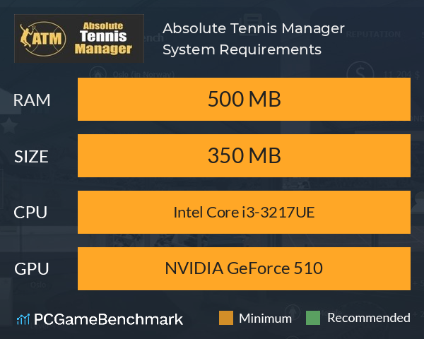 Absolute Tennis Manager System Requirements PC Graph - Can I Run Absolute Tennis Manager Absolute Tennis Manager System Requirements PC Graph - Can I Run Absolute Tennis Manager