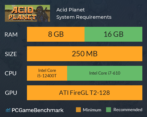 Acid Planet System Requirements PC Graph - Can I Run Acid Planet