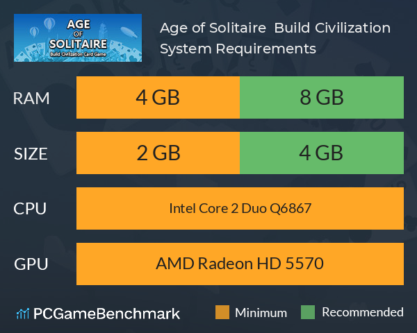 Age of Solitaire : Build Civilization System Requirements PC Graph - Can I Run Age of Solitaire : Build Civilization Age of Solitaire : Build Civilization System Requirements PC Graph - Can I Run Age of Solitaire : Build Civilization