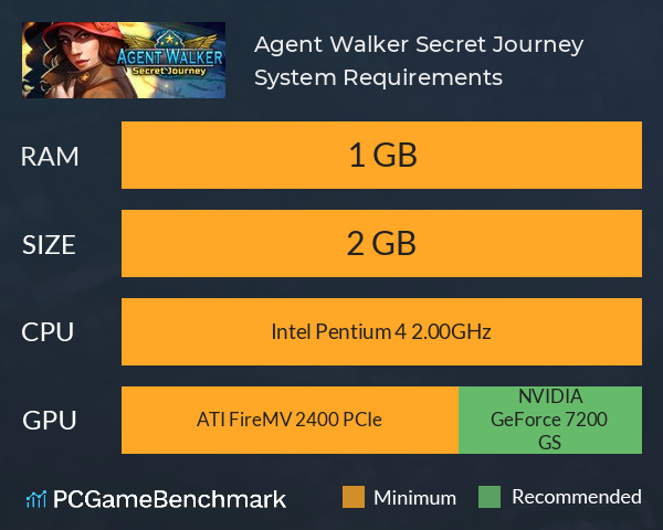 Agent Walker: Secret Journey System Requirements PC Graph - Can I Run Agent Walker: Secret Journey