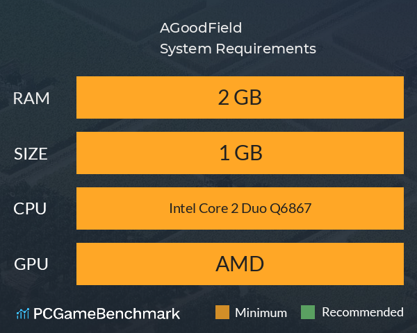 AGoodField System Requirements PC Graph - Can I Run AGoodField AGoodField System Requirements PC Graph - Can I Run AGoodField