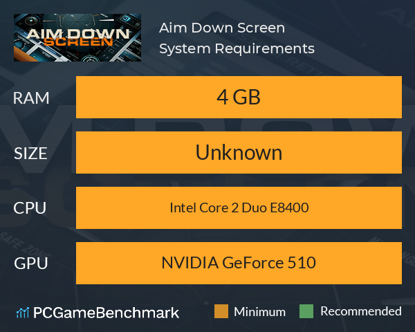 Aim Down Screen System Requirements PC Graph - Can I Run Aim Down Screen Aim Down Screen System Requirements PC Graph - Can I Run Aim Down Screen