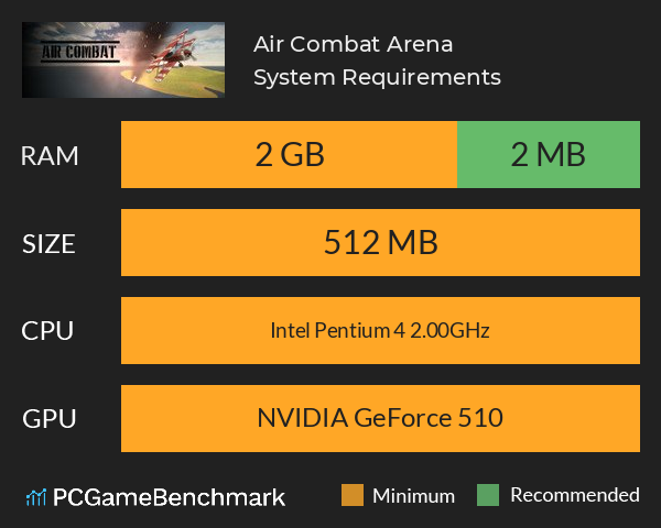 Air Combat Arena System Requirements PC Graph - Can I Run Air Combat Arena Air Combat Arena System Requirements PC Graph - Can I Run Air Combat Arena