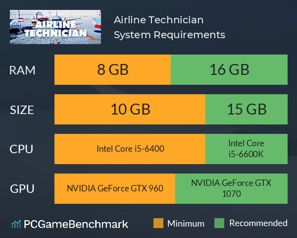 Airline Technician System Requirements PC Graph - Can I Run Airline Technician Airline Technician System Requirements PC Graph - Can I Run Airline Technician