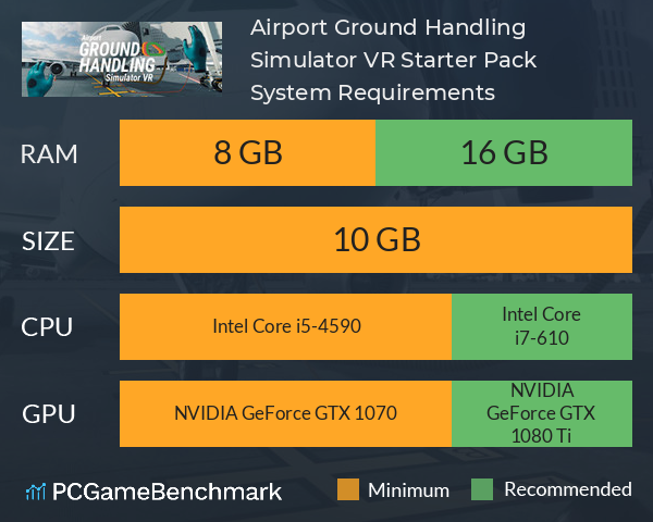 Airport Ground Handling Simulator VR. Starter Pack. System Requirements PC Graph - Can I Run Airport Ground Handling Simulator VR. Starter Pack. Airport Ground Handling Simulator VR. Starter Pack. System Requirements PC Graph - Can I Run Airport Ground Handling Simulator VR. Starter Pack.