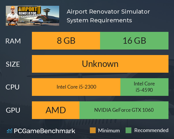 Airport Renovator Simulator System Requirements PC Graph - Can I Run Airport Renovator Simulator Airport Renovator Simulator System Requirements PC Graph - Can I Run Airport Renovator Simulator