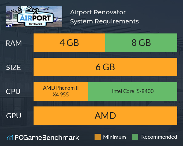 Airport Renovator System Requirements PC Graph - Can I Run Airport Renovator Airport Renovator System Requirements PC Graph - Can I Run Airport Renovator