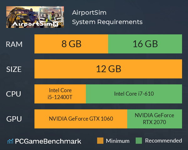 AirportSim System Requirements PC Graph - Can I Run AirportSim