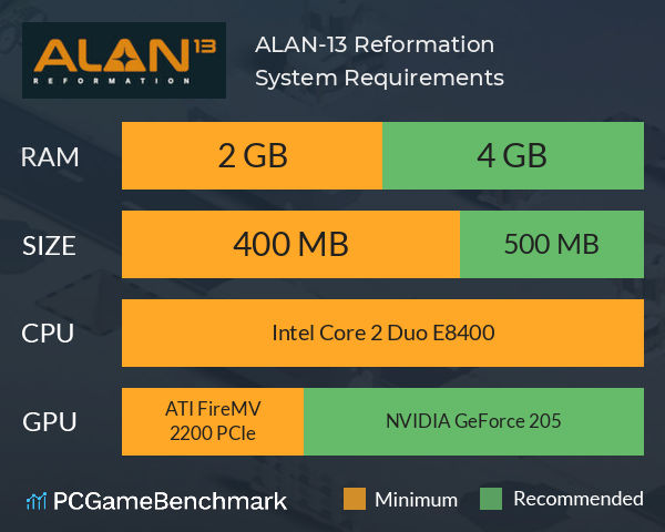 ALAN-13 Reformation System Requirements PC Graph - Can I Run ALAN-13 Reformation ALAN-13 Reformation System Requirements PC Graph - Can I Run ALAN-13 Reformation