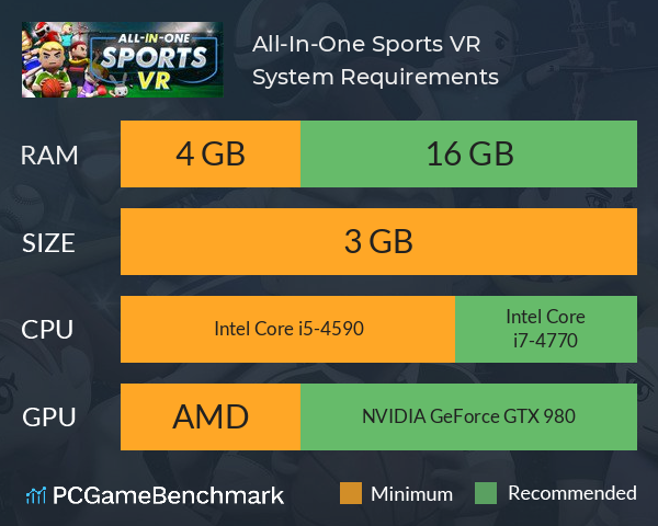 All-In-One Sports VR System Requirements PC Graph - Can I Run All-In-One Sports VR
