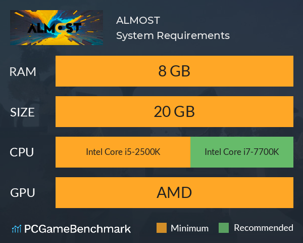 ALMOST System Requirements PC Graph - Can I Run ALMOST ALMOST System Requirements PC Graph - Can I Run ALMOST