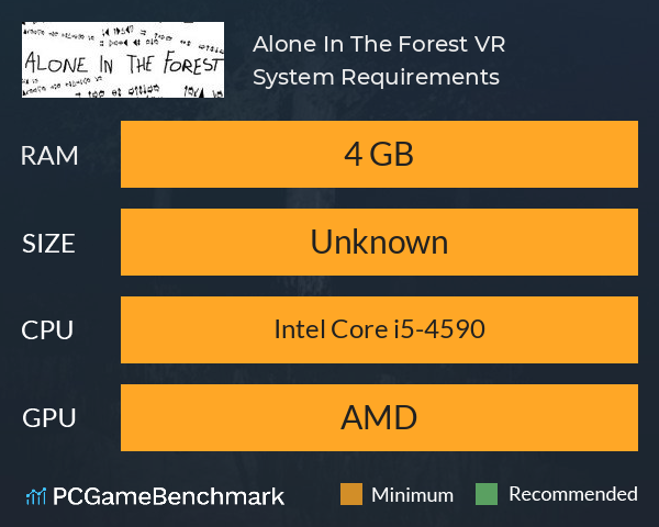 Alone In The Forest VR System Requirements PC Graph - Can I Run Alone In The Forest VR