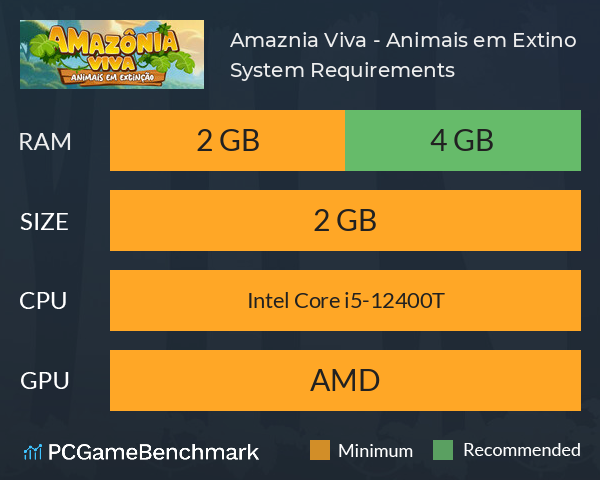 Amazônia Viva - Animais em Extinção System Requirements PC Graph - Can I Run Amazônia Viva - Animais em Extinção