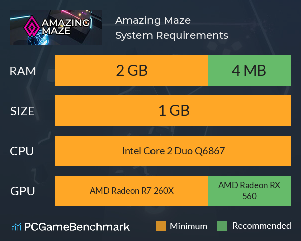 Amazing Maze System Requirements PC Graph - Can I Run Amazing Maze Amazing Maze System Requirements PC Graph - Can I Run Amazing Maze