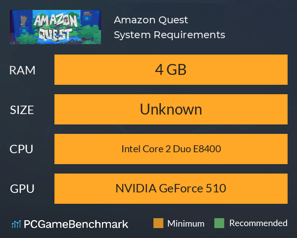 Amazon Quest System Requirements PC Graph - Can I Run Amazon Quest Amazon Quest System Requirements PC Graph - Can I Run Amazon Quest