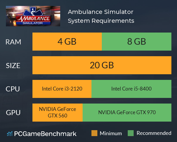 Ambulance Simulator System Requirements PC Graph - Can I Run Ambulance Simulator Ambulance Simulator System Requirements PC Graph - Can I Run Ambulance Simulator