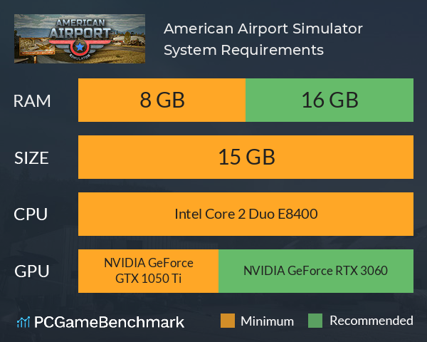 American Airport Simulator System Requirements PC Graph - Can I Run American Airport Simulator