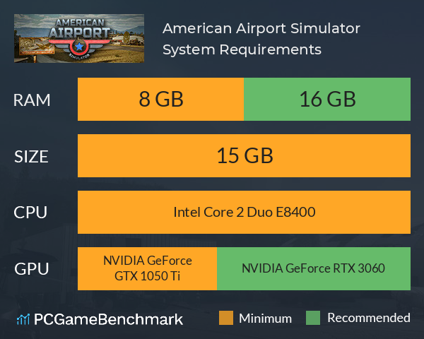American Airport Simulator System Requirements PC Graph - Can I Run American Airport Simulator American Airport Simulator System Requirements PC Graph - Can I Run American Airport Simulator