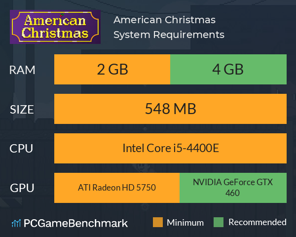 American Christmas System Requirements PC Graph - Can I Run American Christmas American Christmas System Requirements PC Graph - Can I Run American Christmas