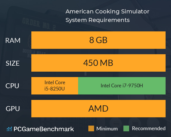 American Cooking Simulator System Requirements PC Graph - Can I Run American Cooking Simulator American Cooking Simulator System Requirements PC Graph - Can I Run American Cooking Simulator
