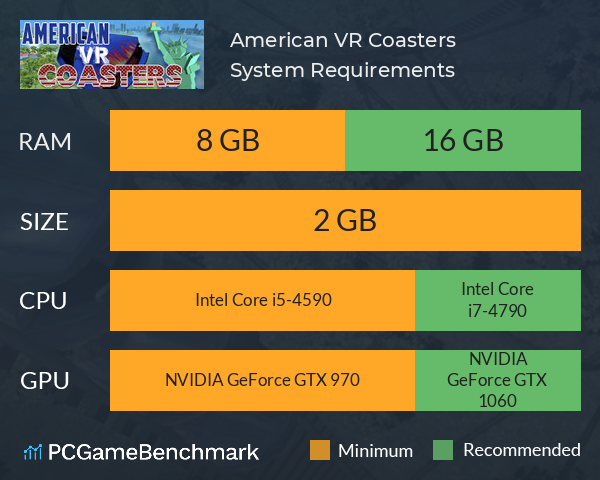 American VR Coasters System Requirements PC Graph - Can I Run American VR Coasters American VR Coasters System Requirements PC Graph - Can I Run American VR Coasters