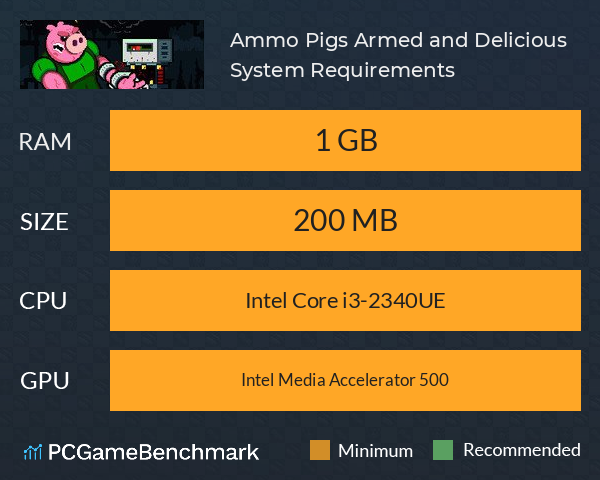 Ammo Pigs: Armed and Delicious System Requirements PC Graph - Can I Run Ammo Pigs: Armed and Delicious Ammo Pigs: Armed and Delicious System Requirements PC Graph - Can I Run Ammo Pigs: Armed and Delicious
