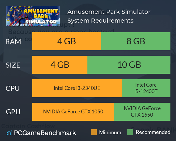 Amusement Park Simulator System Requirements PC Graph - Can I Run Amusement Park Simulator Amusement Park Simulator System Requirements PC Graph - Can I Run Amusement Park Simulator