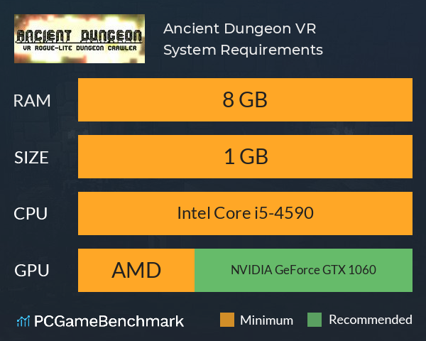 Ancient Dungeon VR System Requirements PC Graph - Can I Run Ancient Dungeon VR