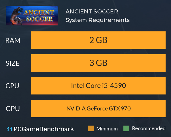 ANCIENT SOCCER System Requirements PC Graph - Can I Run ANCIENT SOCCER ANCIENT SOCCER System Requirements PC Graph - Can I Run ANCIENT SOCCER