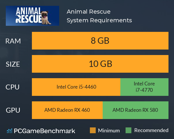 Animal Rescue System Requirements PC Graph - Can I Run Animal Rescue Animal Rescue System Requirements PC Graph - Can I Run Animal Rescue
